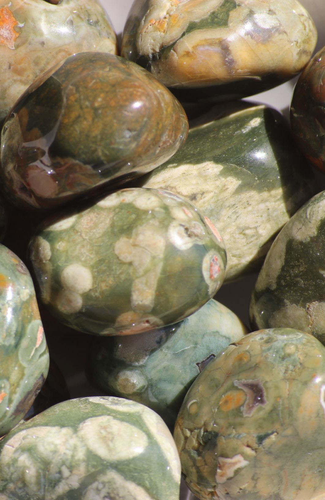 Rainforest Jasper (aka Rhyolite) Tumbled Stone - A Grade